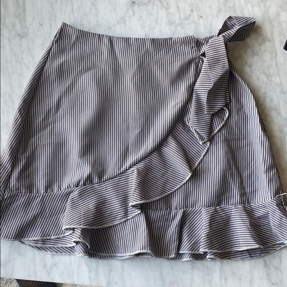 Striped Wrap Skirt